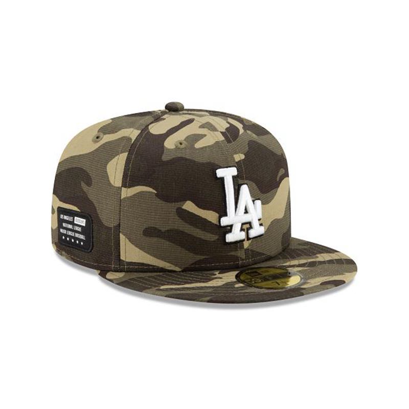 MLB Los Angeles Dodgers Armed Forces Weekend 59Fifty Fitted (PSX4747) - Green New Era Caps